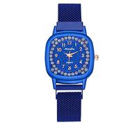 Montre à quartz analogique pour femme - Montre numérique - Style décontracté, bleu, One Size