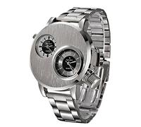 Montre à quartz analogique pour homme avec date et date Go Move Pro, Argenté., One Size