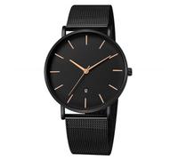 Montre à Quartz analogique pour Homme - MICGIGI - Bracelet en Acier Inoxydable - Etanche 30M