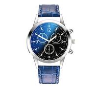 Montre à quartz avec cadran en acier inoxydable pour homme - Montre analogique avec alarme, C, taille unique