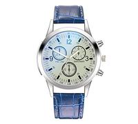 Montre à quartz avec cadran en acier inoxydable pour homme - Montre analogique avec alarme, G, taille unique