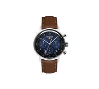 Montre à Quartz Bauhaus Solar Chronograph, Bleu, 41 mm, Jour, 2086-3
