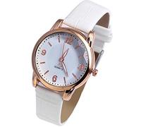 Montre à quartz bleue pour femme - Montre à quartz - Montre à remontage manuel, blanc, taille unique