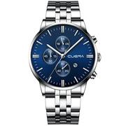 Montre à quartz en acier inoxydable pour homme, I, taille unique