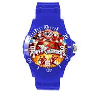 Montre à quartz en silicone bleu pour garçons