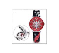 Montre à quartz étanche Spider-Man Flip Flop pour enfants (noire)