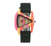 Montre à Quartz féminin, Montre à Cadran Triangle, Wrist-Bracelet en Bois Unique en Bois, Montre de Bande réglable, Vert avec numéro à la Maison