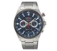 Montre à quartz homme Seiko Essentials 41 mm chronographe cadran bleu acier...