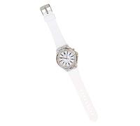 Montre à quartz LED lumineuse pour homme et femme - Grande taille - Pour poignets plus grands, blanc, taille unique