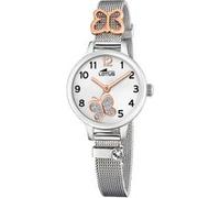LOTUS Montre Enfant Fille Analogique en Acier Inoxydable 316L Argenté - Mouvement Quartz - Verre Minéral Haute Résistance 18659/2 - avec Bracelet Cadeau - Junior Collection