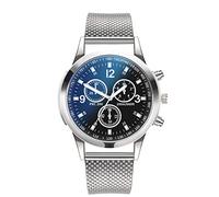 Montre à quartz pour femme avec cadran en acier inoxydable clair, a, taille unique