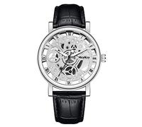 Montre à quartz pour homme - Montre de poche numérique à quartz - Imitation creuse - Imitation mécanique, Noir , One Size