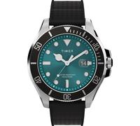 Montre à quartz pour homme Timex Harborside Coast 43 mm cadran vert caoutchou...