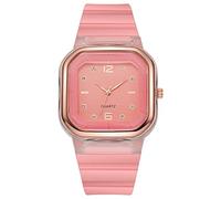 Montre à quartz tendance avec cadran pour femme, bracelet en silicone, montre décontractée pour homme et femme, F, taille unique