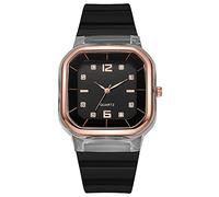Montre à quartz tendance avec cadran pour femme, bracelet en silicone, montre décontractée pour homme et femme, D, taille unique