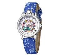 Montre à quartz tendance pour enfant Motif football Pour petites filles 10 ans, bleu, taille unique