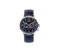 Montre à Quartz Zeppelin LZ 129 Hindenburg Moonphase, Bleu, 40 mm, 7036-3