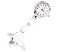Montre à Suspendre Style Simple Décoratif, en Alliage Blanc Créative | Montre de Poche Médecin et Infirmière, Usage Décoratif Vêtement, Lecture Facile, Look Mode