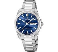 Festina Swiss Made Montre Homme Analogique - Acier Inoxydable 316L Argenté - Quartz - Calendrier - Verre Saphir Résistant - Étanche 10 ATM - F20073/3 Classic Steel