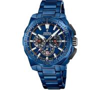 Festina Montre Homme F20729/1 Chrono Bike - Acier inoxydable 316L bleu, Quartz, Chronographe, 20 ATM