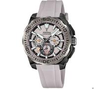 Festina Montre Homme Analogique de Caoutchouc Gris - Mouvement à Quartz - Chronographe - Calendrier - Verre Minéral Haute Résistance - Étanche 20 ATM - F20726/1 Chrono Bike