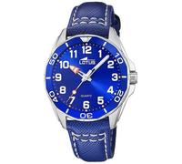Lotus Montre enfant garçon 18861/1 – analogique cuir bleu quartz verre minéral 5 ATM bracelet cadeau