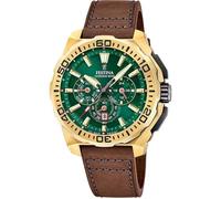 Festina Montre homme analogique F20728/2 Chrono Bike – Cuir marron, Quartz, Chronographe, 20 ATM
