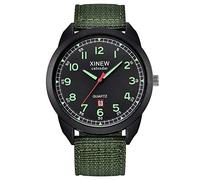 Montre analogique à quartz en nylon pour homme avec affichage de la date, C, One Size