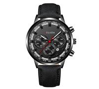 Montre analogique à quartz pour homme avec boîtier en acier inoxydable, C, taille unique