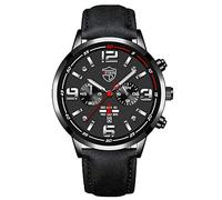 Montre analogique à quartz pour homme avec bracelet en acier inoxydable, C, One Size