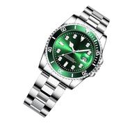 Montre analogique de Luxe - Bracelet en Acier Inoxydable en métal, chronographe Classique à la Robe 42mm | Trufo résistant à l'eau pour Les présentations sur Le Lieu de Travail Interviews, A,