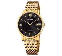 Festina Montre Homme F20020/3 Swiss Made Quartz Analogique Date Acier 316L doré Verre saphir 5 ATM