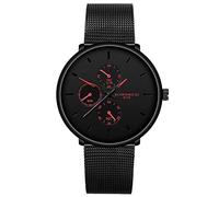 Montre analogique et numérique pour homme - Bracelet en maille inoxydable - Montre à quartz sauvage, C, taille unique