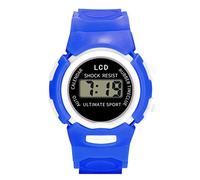 Montre analogique LED numérique sport filles poignet enfants enfants montre appareil photo montres, bleu, taille unique