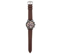 Montre Analogique pour Enfants, HD Glass Diad Kids Quartz Watch High Efficacité avec Un Groupe Doux pour Les Festivals (Brown)