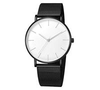 Montre analogique pour homme avec date et bracelet en acier inoxydable, a, One Size