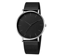 Montre analogique pour homme avec date et bracelet en acier inoxydable, m, M