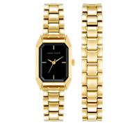 Anne Klein Ensemble montre et bracelet pour femme, doré/noir, AK/5018GPST