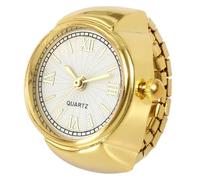 Montre anneau pour homme et femme, montre à anneaux tendance, horloge analogique à quartzz, petit accessoire de mode, montre créative élégante pour homme et femme pour Noël, fête d'anniversaire, doré
