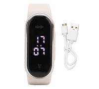 Montre Anti-Moustiques à Ultrasons Led, éLimination De L'éLectricité Statique, DéCharge Automatique, Bracelet Anti-Moustiques Blanc