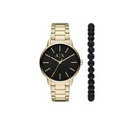 Armani Exchange Montre pour homme , mouvement à trois aiguilles, boîtier en acier inoxydable doré de 42 mm avec bracelet en acier inoxydable, AX7119