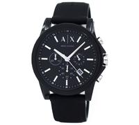 Armani Exchange - Montre pour hommes - Chronographe quartz, boîtier 44 mm, bracelet silicone