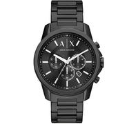 Armani Exchange Montre AX1722 Quartz Chronographe 44 mm Bracelet en acier inoxydable Noir Homme