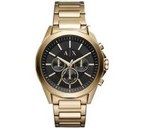 Armani Exchange Montre pour homme , mouvement chronographe, boîtier en acier inoxydable doré de 44 mm avec bracelet en acier inoxydable, AX2611
