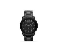 Armani Exchange Montre pour Homme, Mouvement Chronographe à Quartz, Boîtier en Acier Inoxydable Noir de 45 mm avec Bracelet en Acier Inoxydable, AX2093