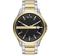 Armani Exchange Montre à trois aiguilles avec date, en acier inoxydable, bicolore, pour homme, AX2453