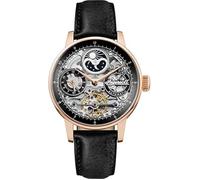 Montre automatique - INGERSOLL - The Jazz - Cadran squelette - Bracelet cuir véritable - Phase de lune