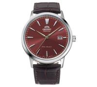 Orient Bambino - RA-AC0F15R30B - Montre Automatique Homme - Exclusivité Européenne - Verre Saphir - Boîtier Or Rose - Cadran Marron Sunburst - Bracelet Cuir - Fond Exposition