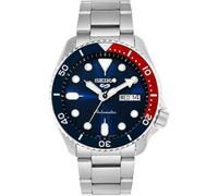 Montre - SEIKO - 5 Sport Automatique - Acier Inoxydable - Lunette Bleue et Rouge - Etanche 10 ATM