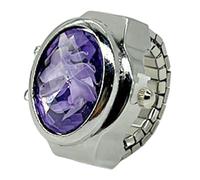 Montre avec anneau pour femme, montre avec anneau pour doigt, Montres à doigts de bijoux | Montres créatives Bling de la nouveauté, Montres de doigt de bijoux réglables pour femmes et hommes, pourpre